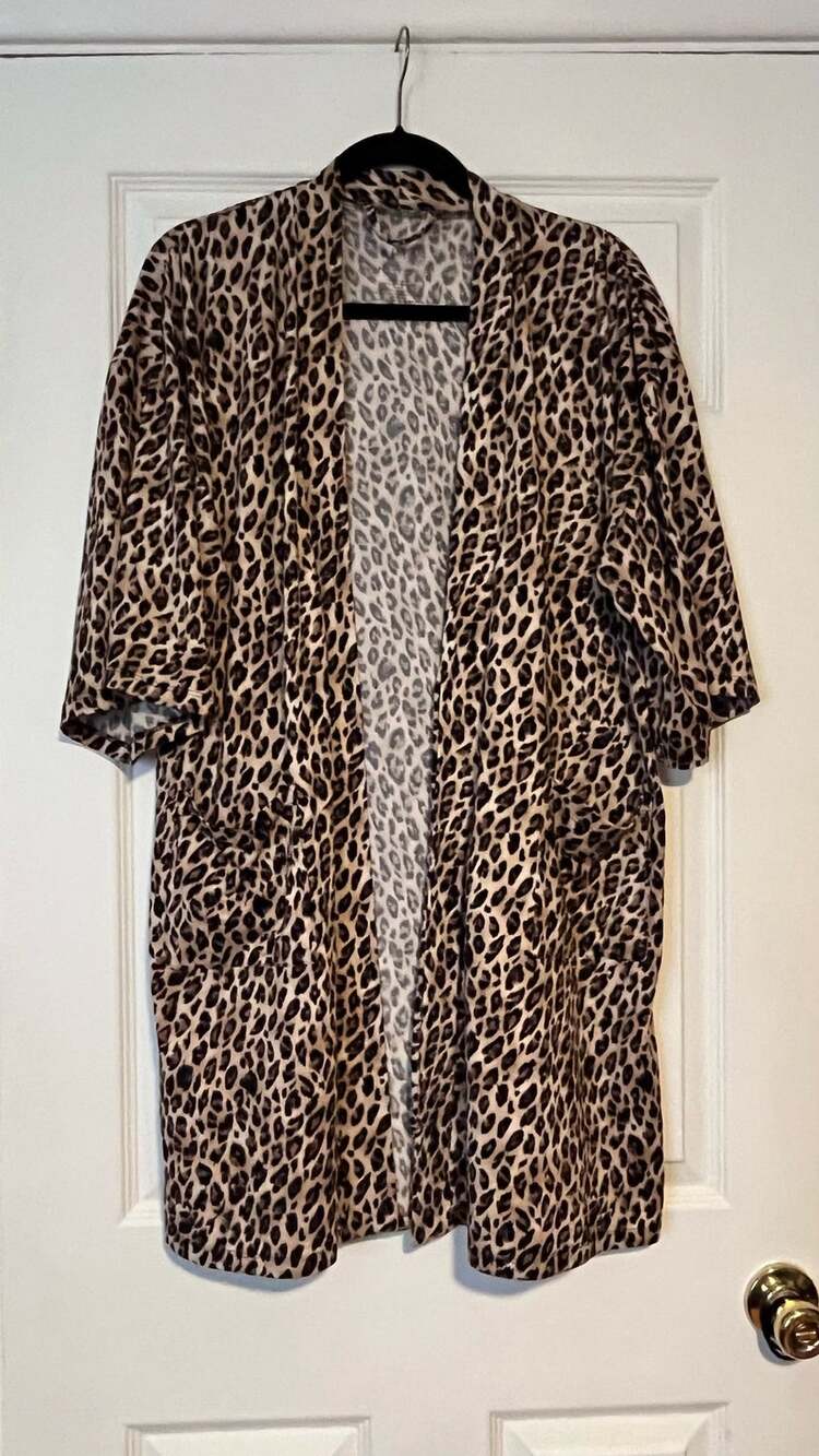Apt 9 Intimates Leopard Print Robe - Size M
